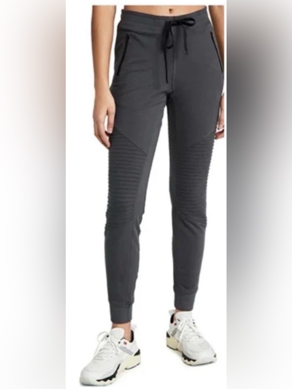 Alo Urban Moto Jogger Style Pants XS gym yoga Dark Gray High Waist Pockets